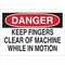Brady Danger Sign, 10 in Height, 14 in Width, Fiberglass, Rectangle, English 69317 - alternate 1